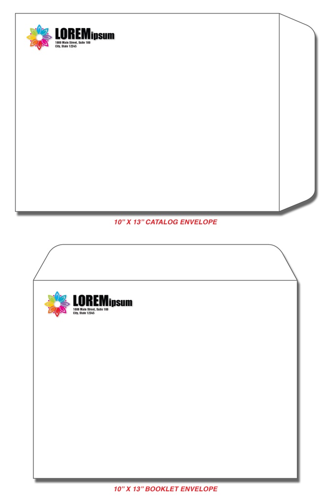Envelope 10x13 Full Color (250, Catalogue (Flap on Short Edge), Artwork Ready, Pick Up)