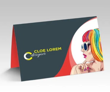 Business Card - Folded (250, UV Both Sides, 16PT, 1 Sided, Artwork Ready, Pick Up)