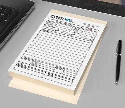 Carbonless 2PT-B 8.5x5.5 (250 (5 Books), 1 Color - Black, 1 Sided, No Numbering, Artwork Ready)