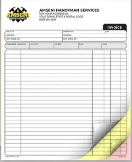 Carbonless 3PT-L 8.5x11 (250, 1 Color - Black, 1 Sided, No Numbering, Artwork Ready)