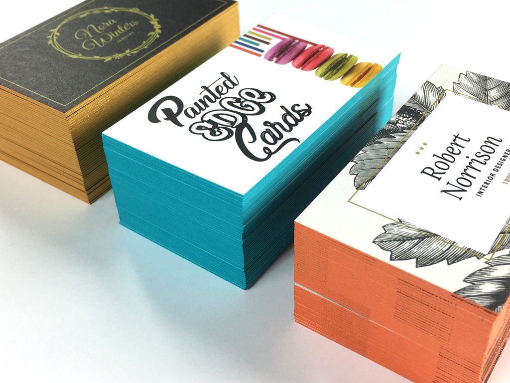 Business Card - Painted Edge (250, 1 Sided, Metallic Gold, Artwork Ready, Pick Up)