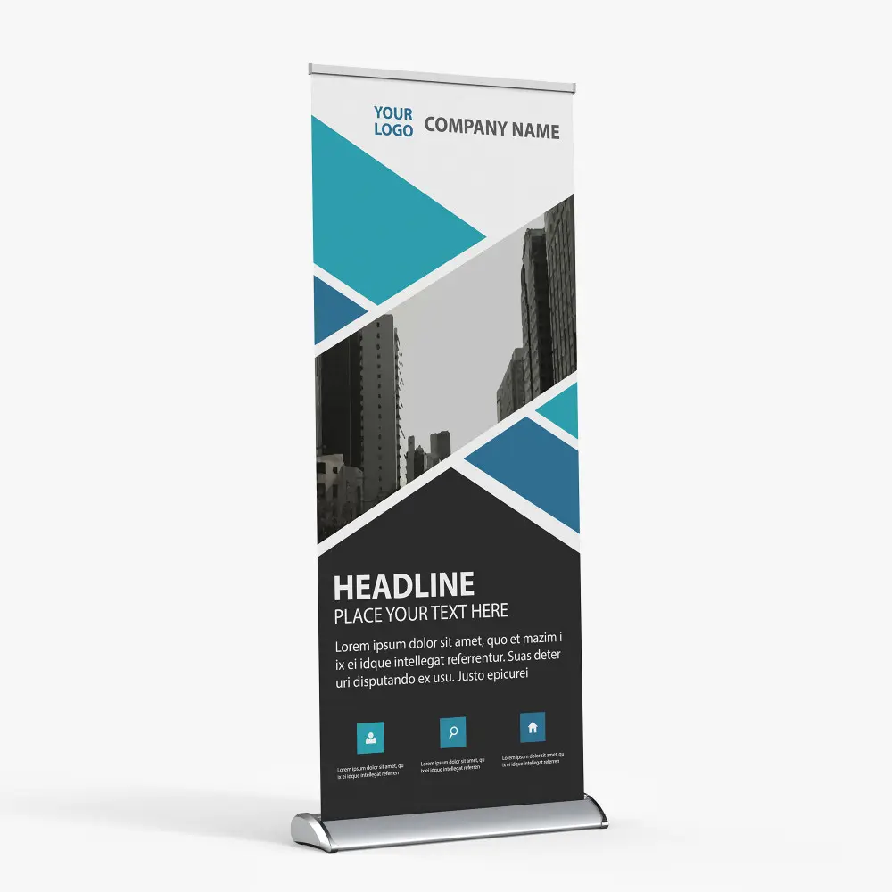 Deluxe Retractable Stand (13oz Matte Banner, Artwork Ready)