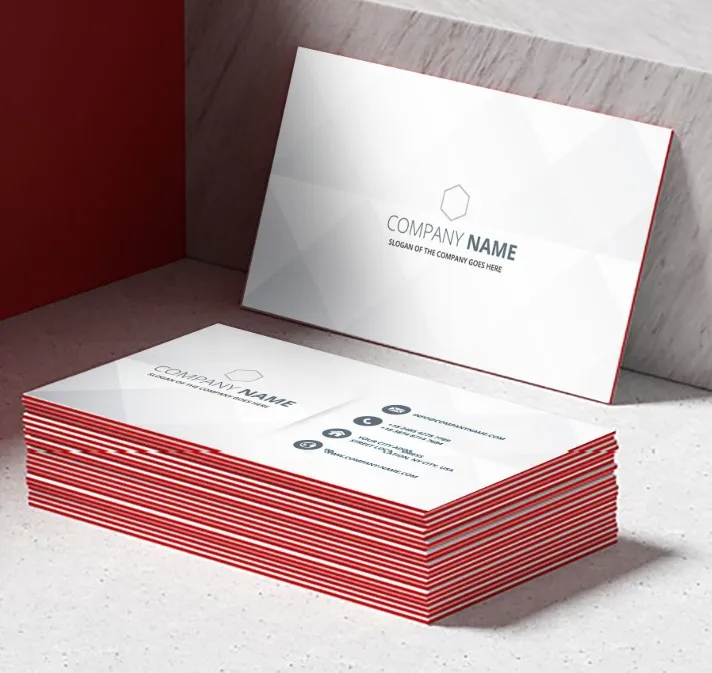 Business Card - Sandwich (250, 1 Sided, Red, Artwork Ready, Pick Up)